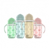 PP Fancy Design Speckle Spill-Proof 8oz/10oz Water Straw Cup